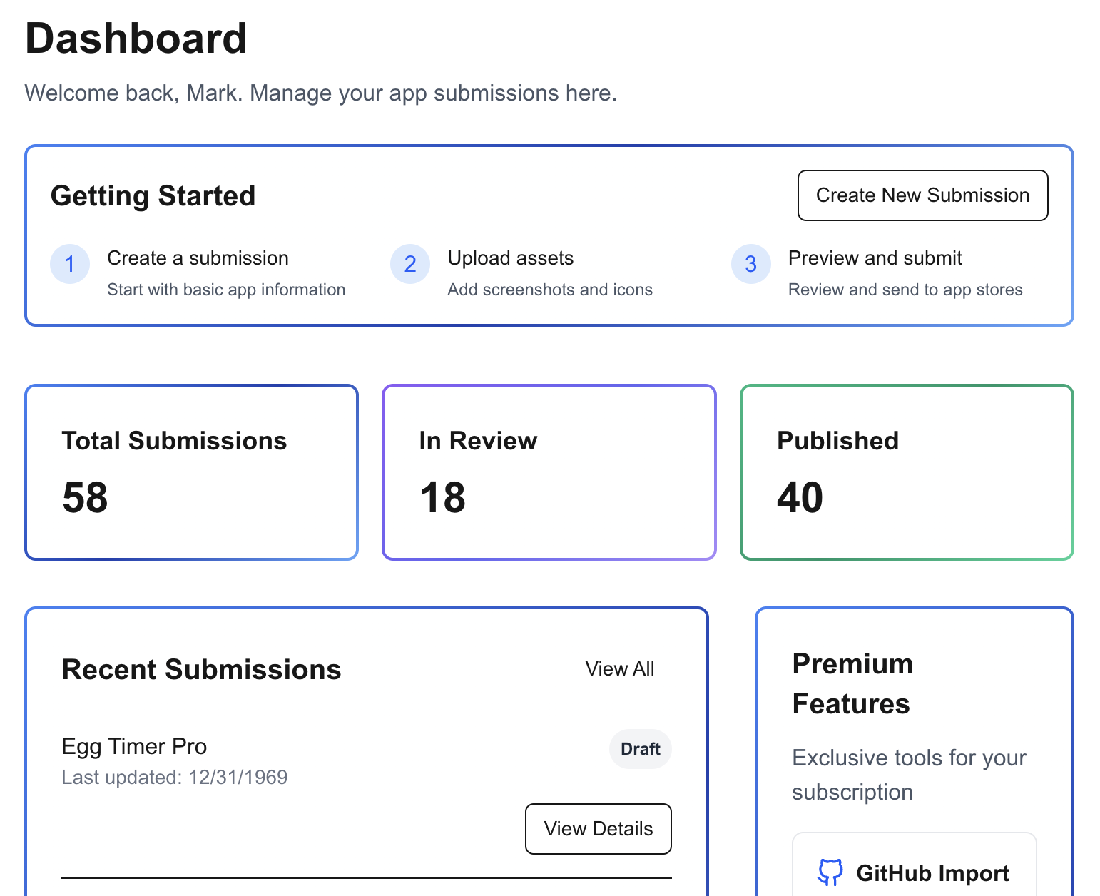 App Store Submission Dashboard